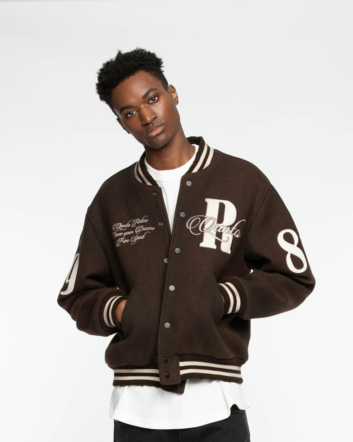 City Of Angels College Jacket Brown