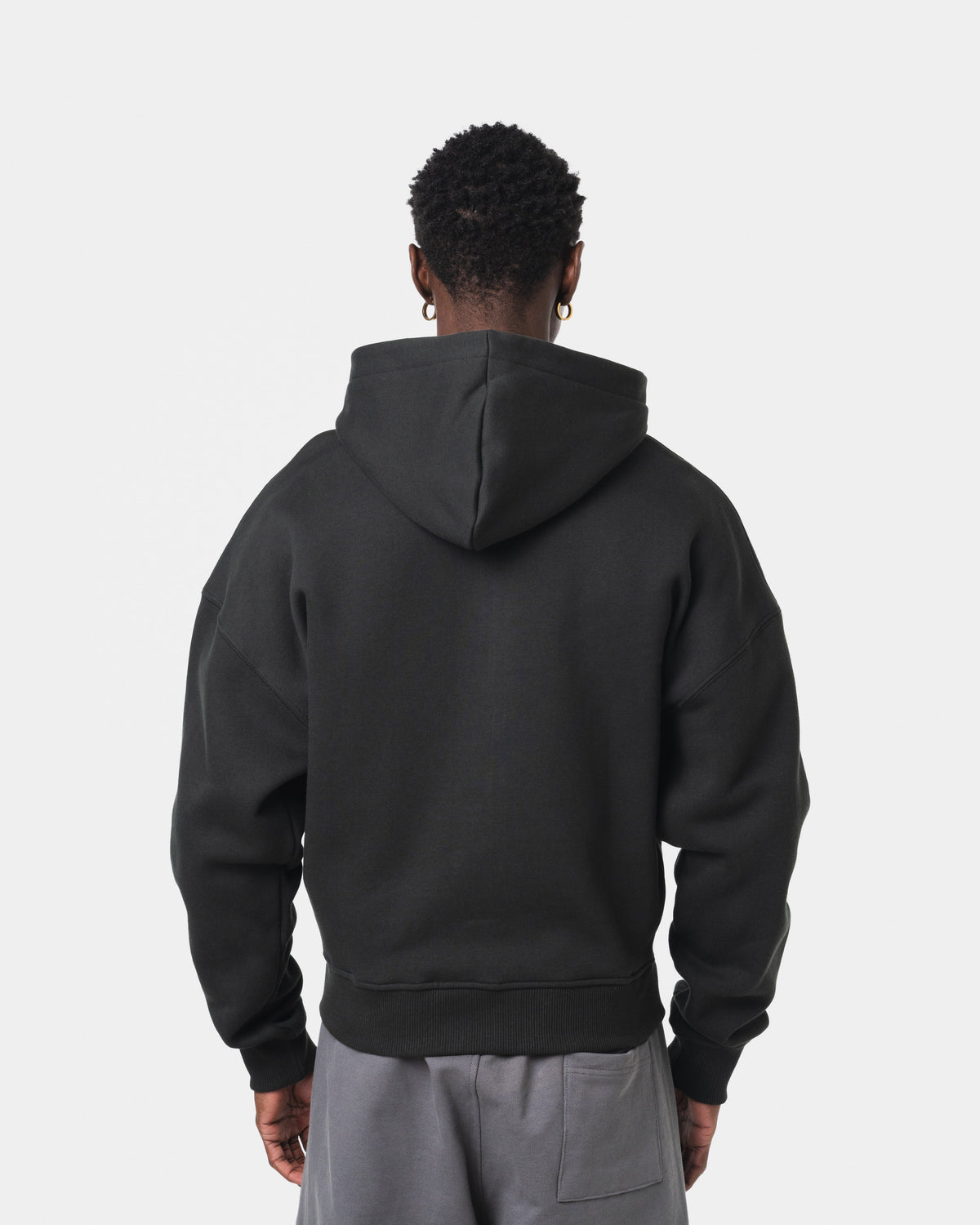 ESSENTIALS ZIPPER HOODIE BLACK