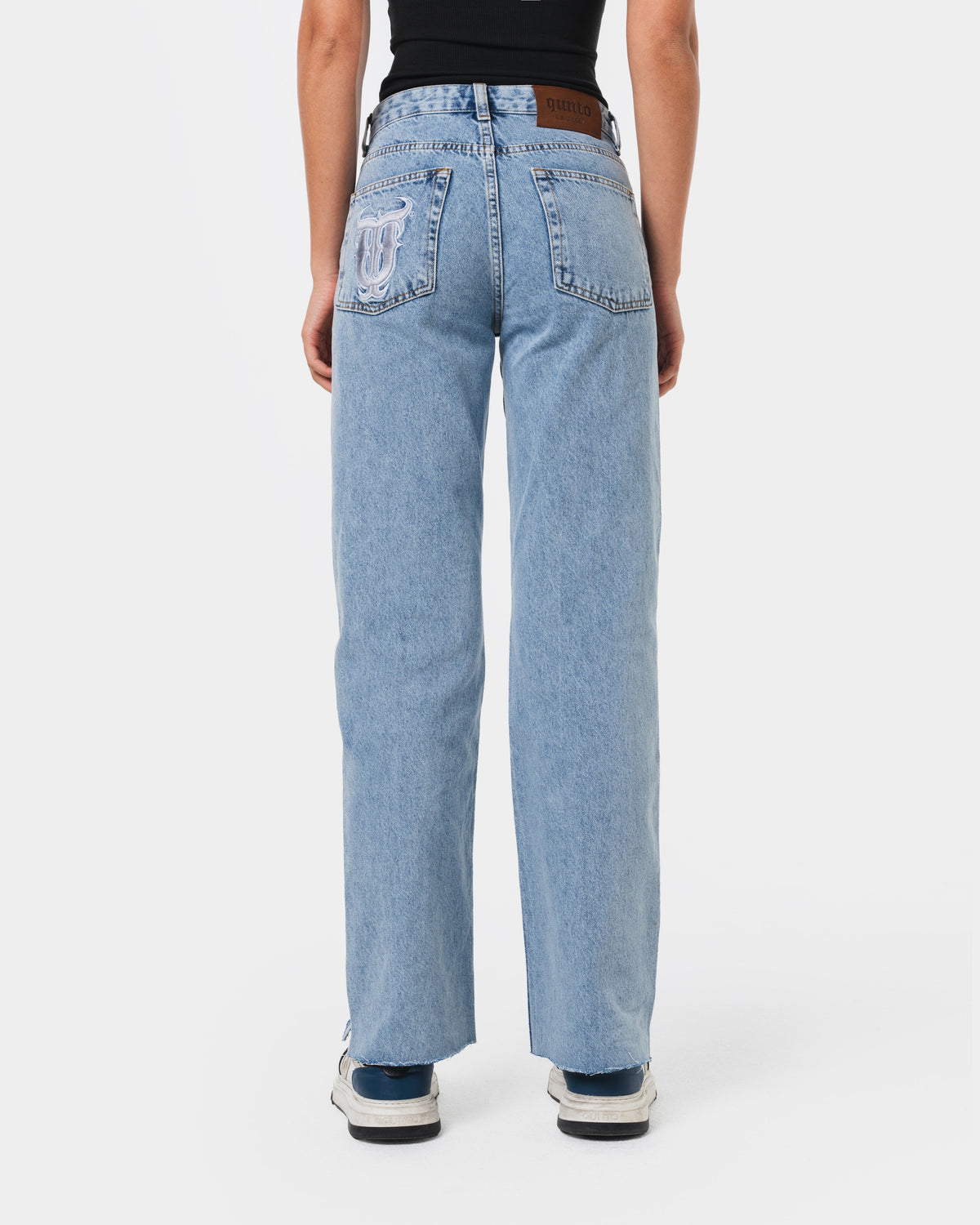 W RIPPED JEANS BLUE