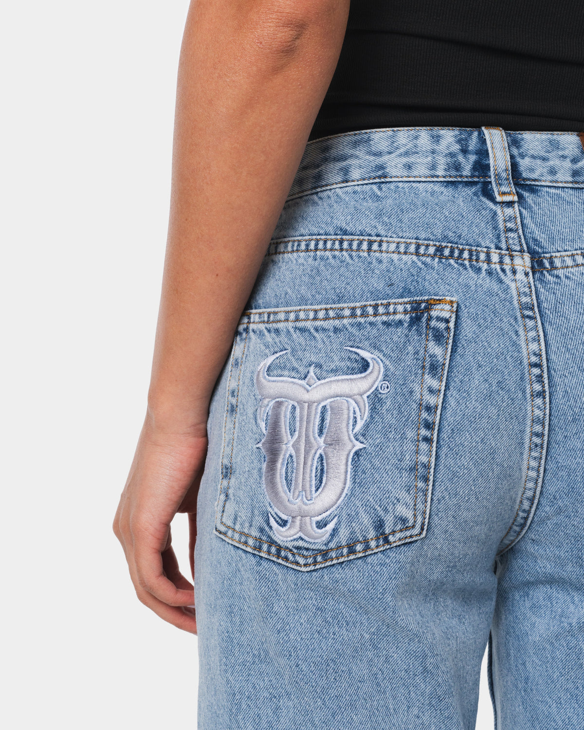 W RIPPED JEANS BLUE