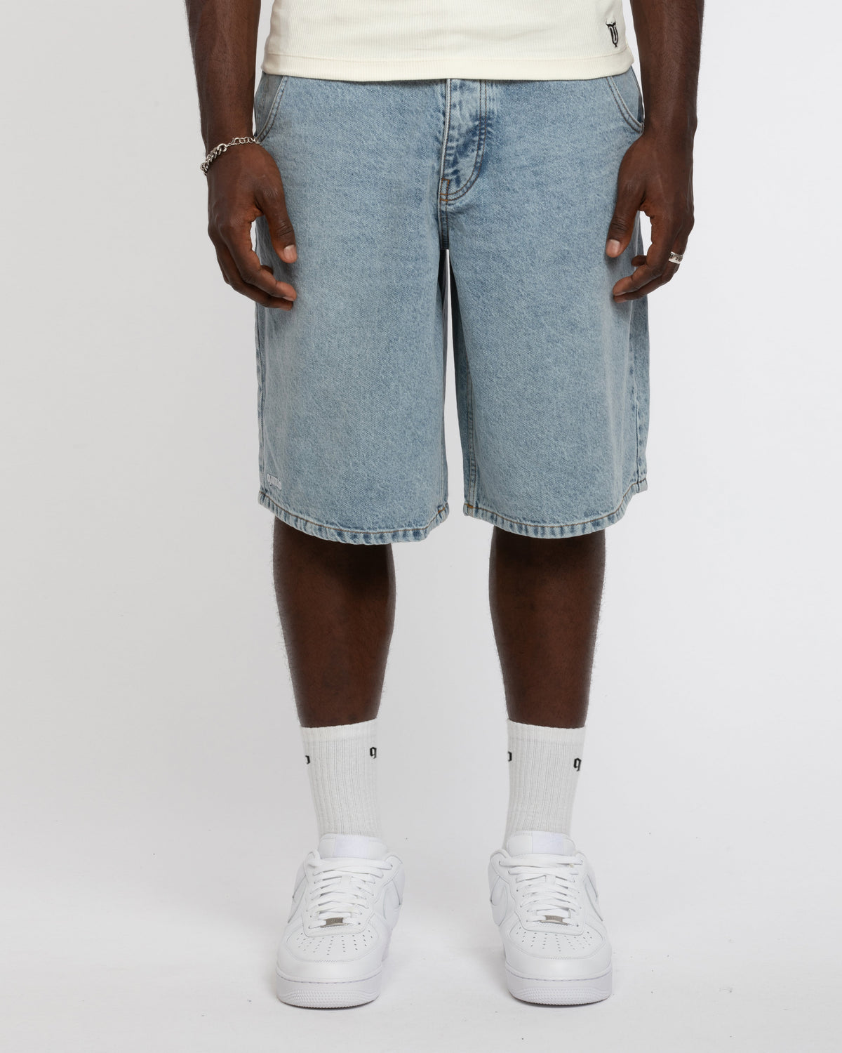 QT DENIM SHORTS BLUE