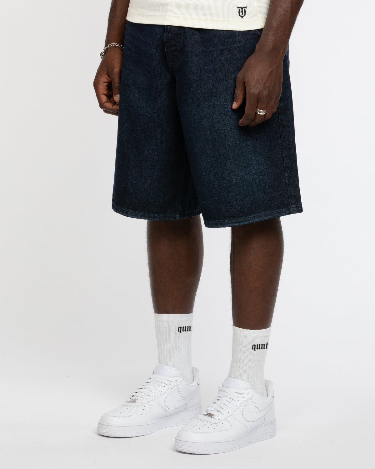 QT DENIM SHORTS DARK BLUE