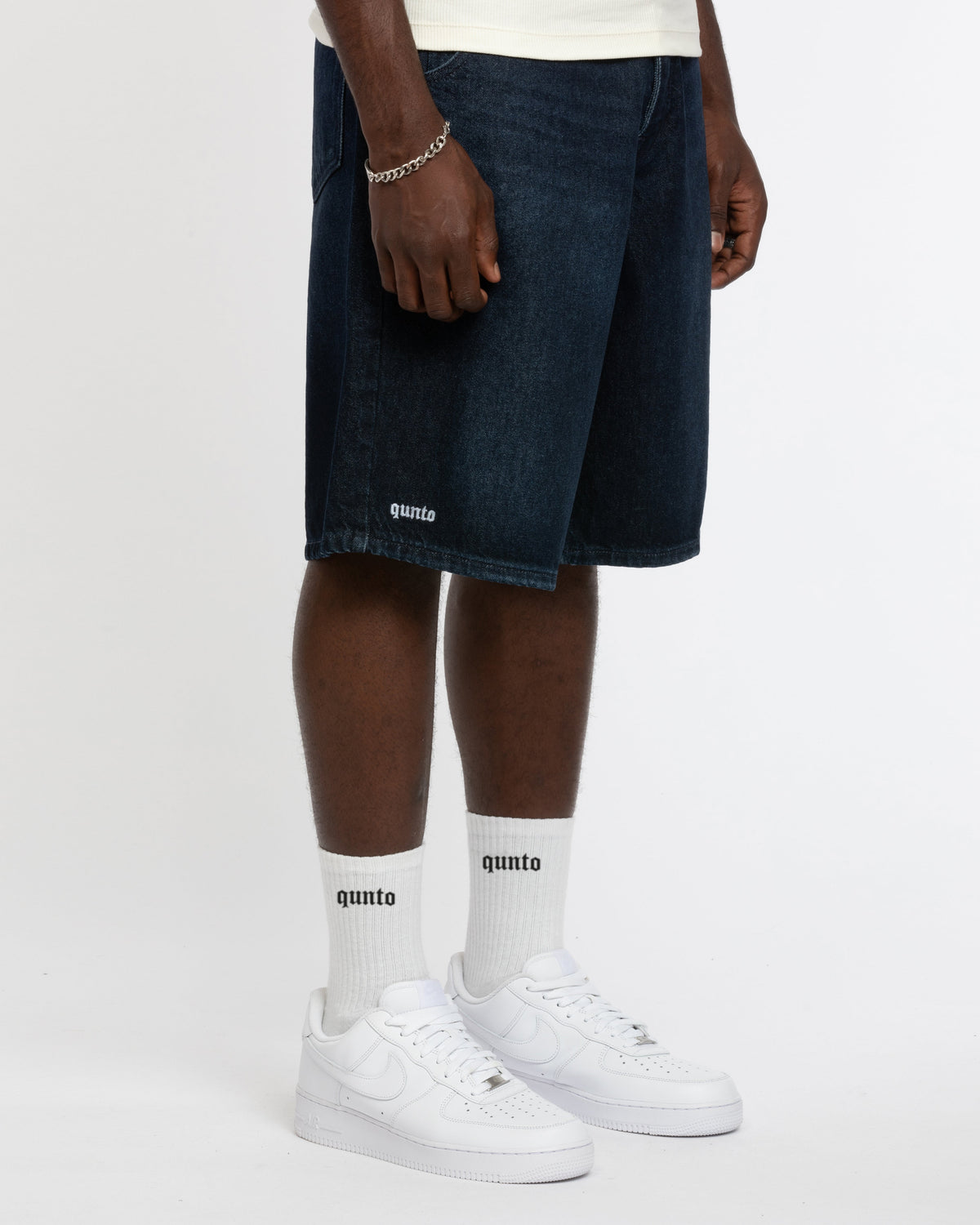 QT DENIM SHORTS DARK BLUE