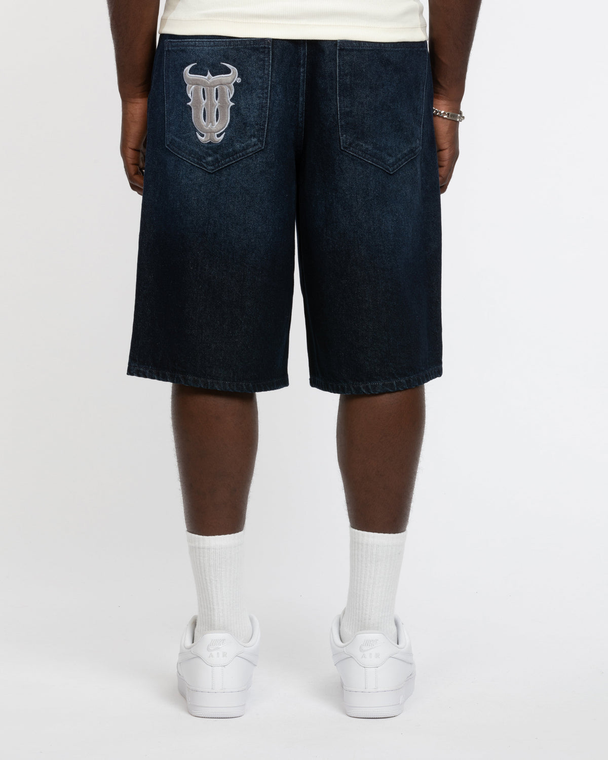 QT DENIM SHORTS DARK BLUE