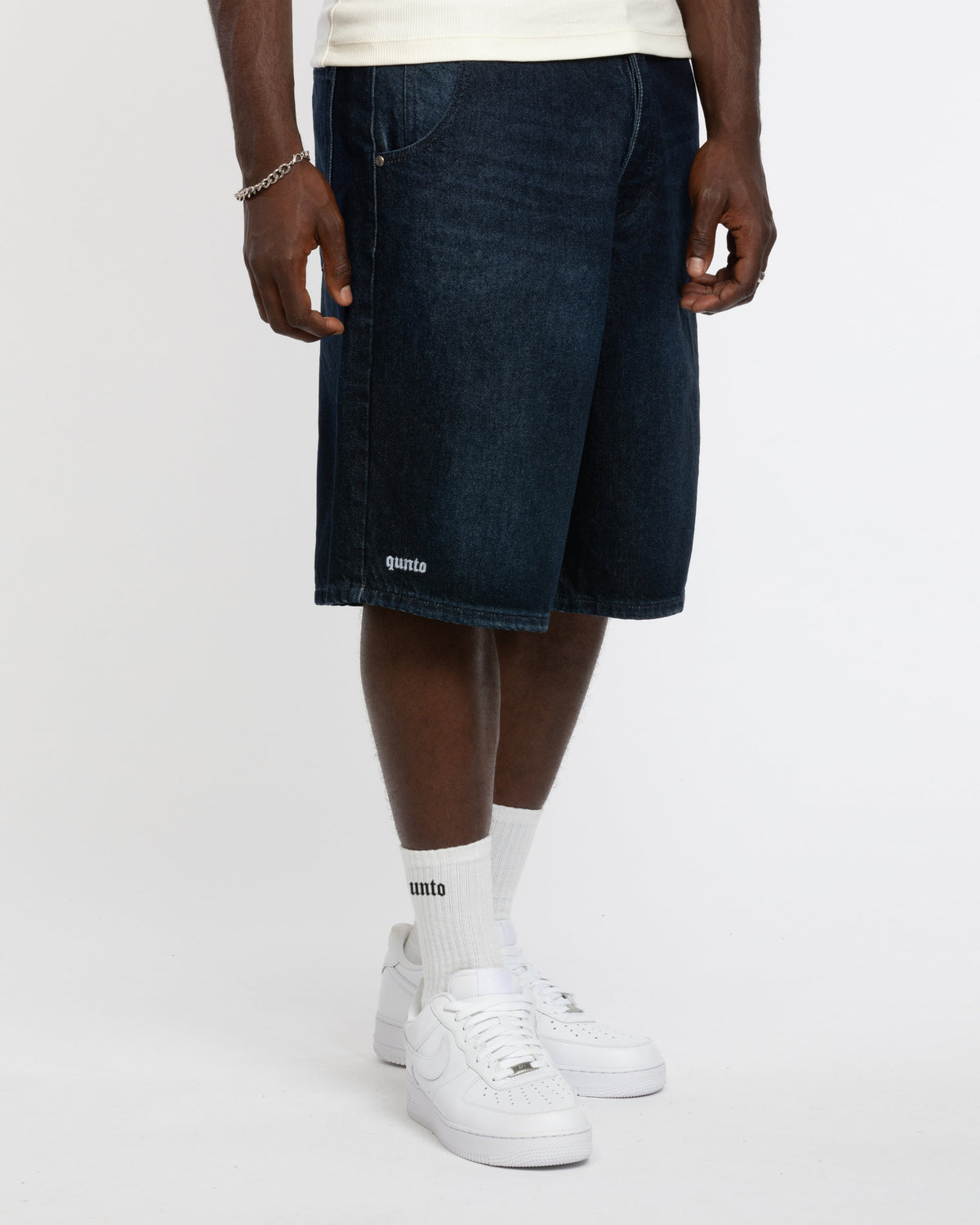 QT DENIM SHORTS DARK BLUE