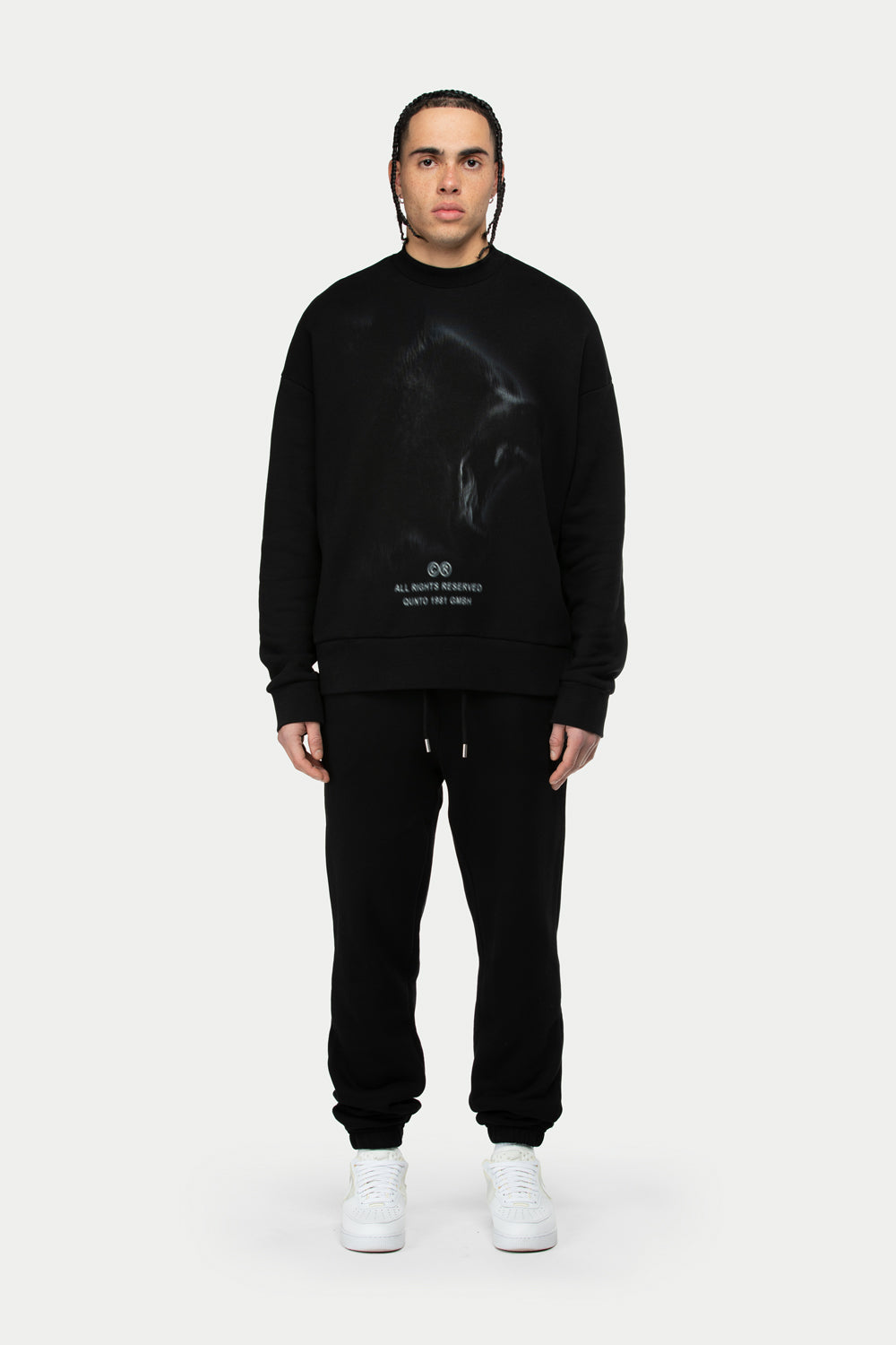 Bear Blurred Sweatshirt Black