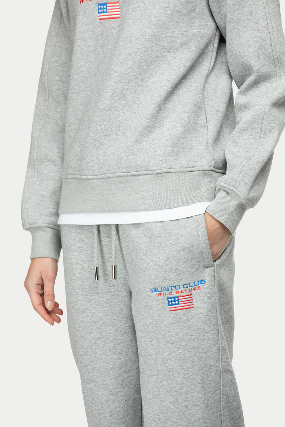 Flag Jogger Pants Grey