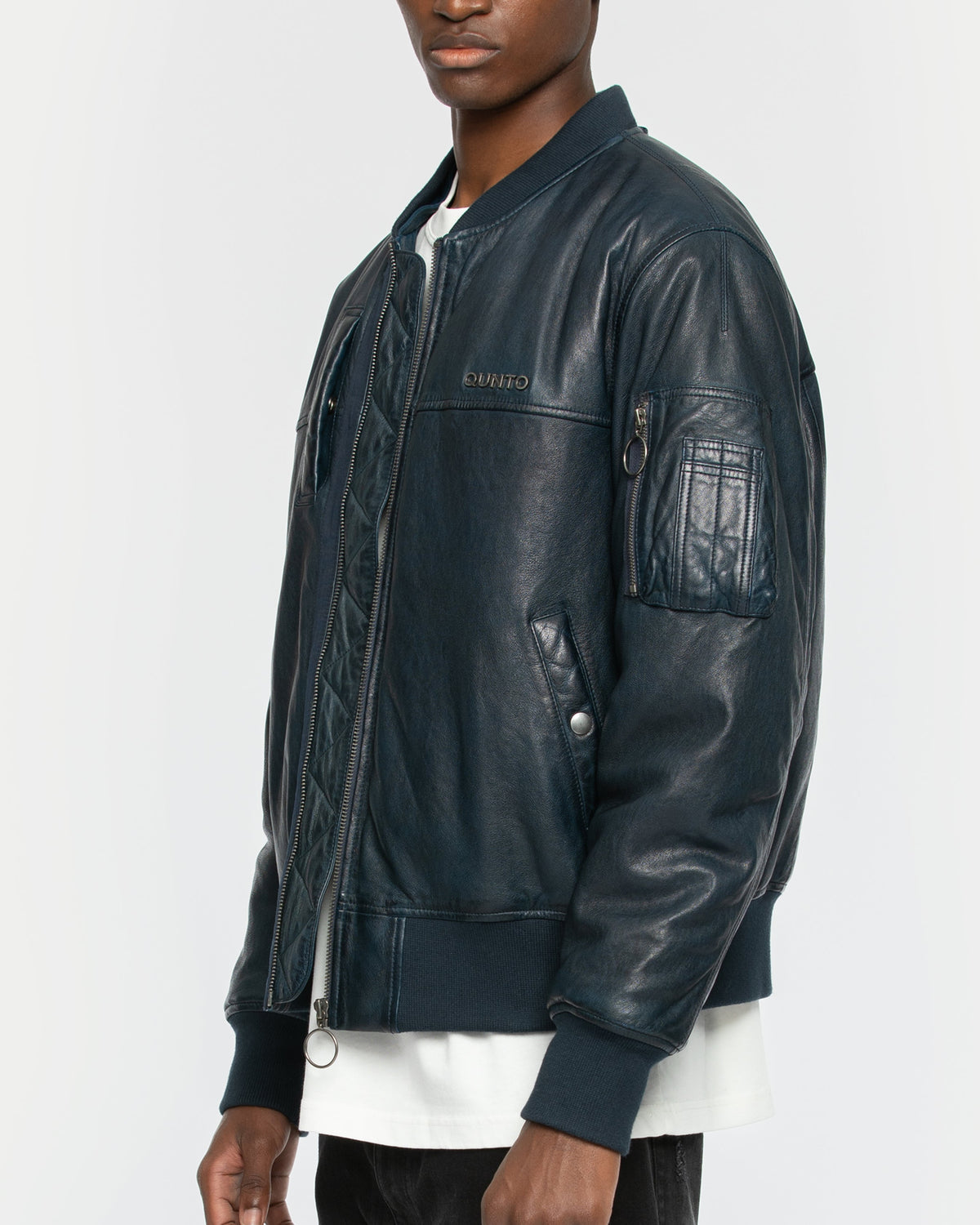 Blue Leather Jacket