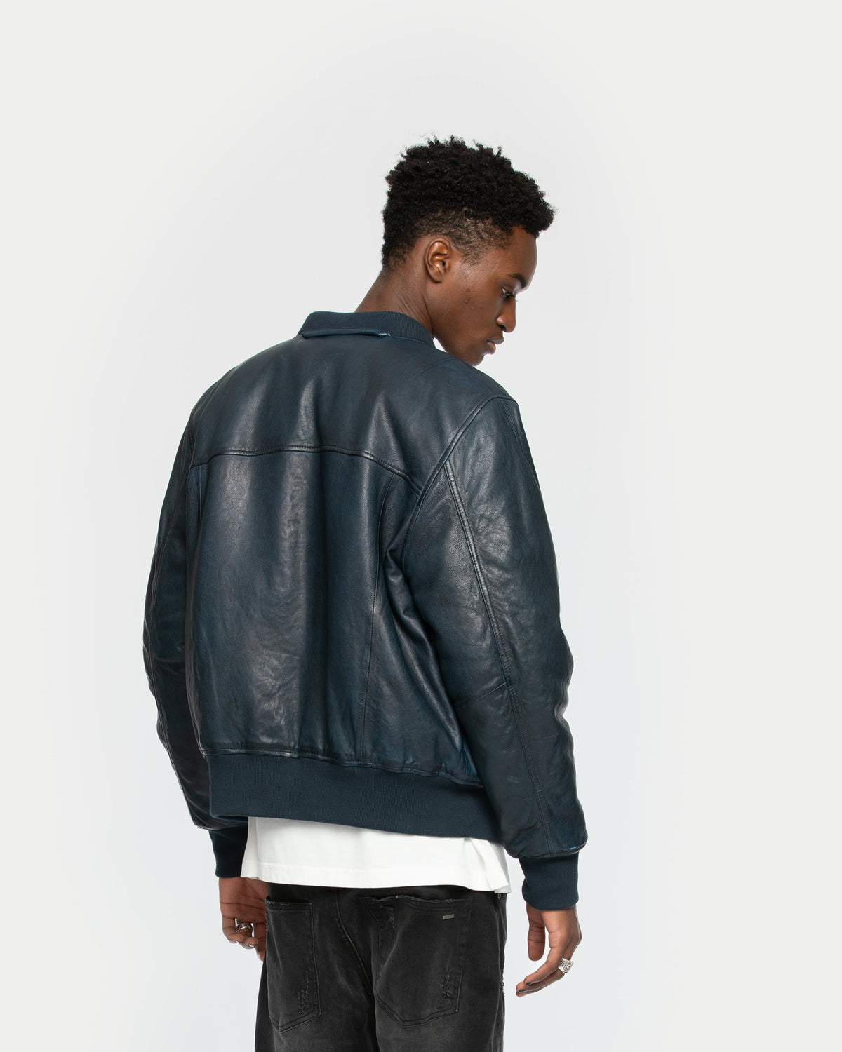 Blue Leather Jacket