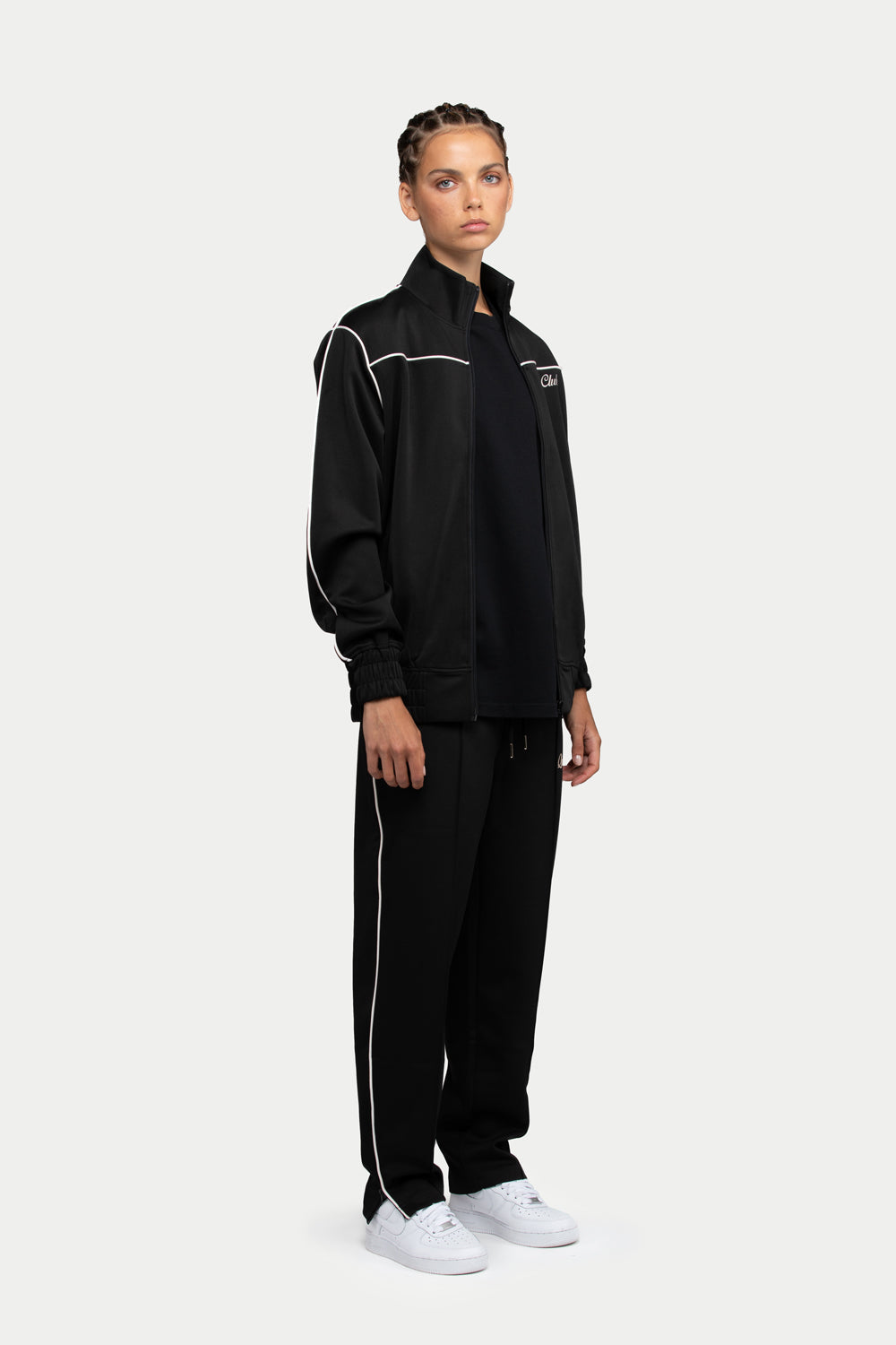 QC Pipes Track Jacket Black