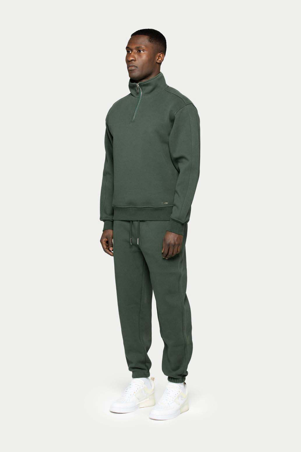 Super Heavy Half Zip Green