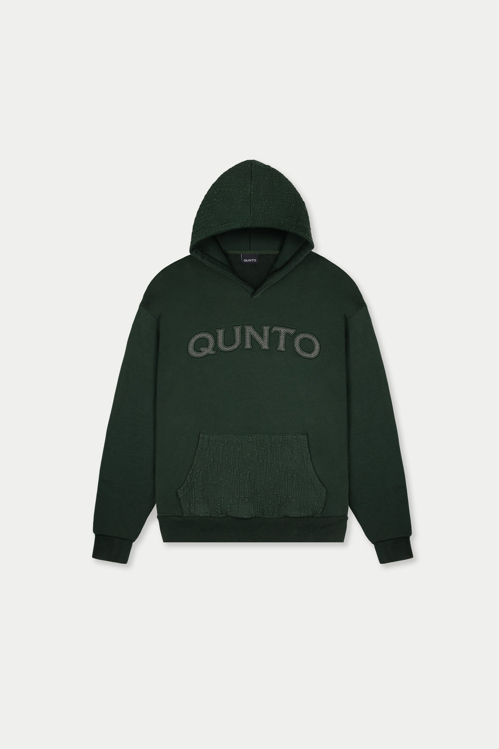 Qunto Mesh Logo Hoodie Green