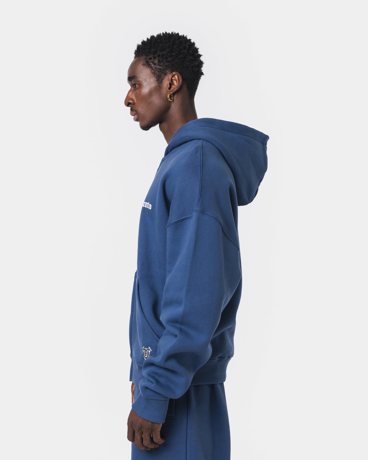 ESSENTIALS ZIPPER HOODIE BLUE