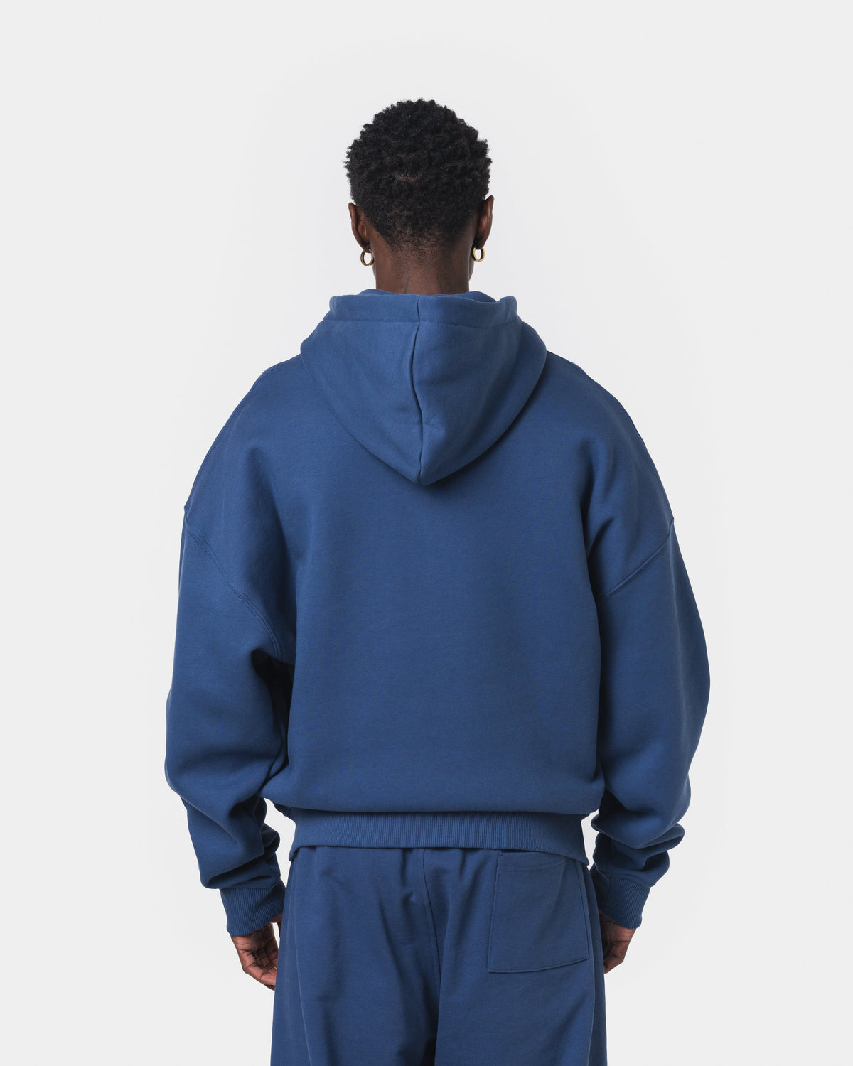 ESSENTIALS ZIPPER HOODIE BLUE