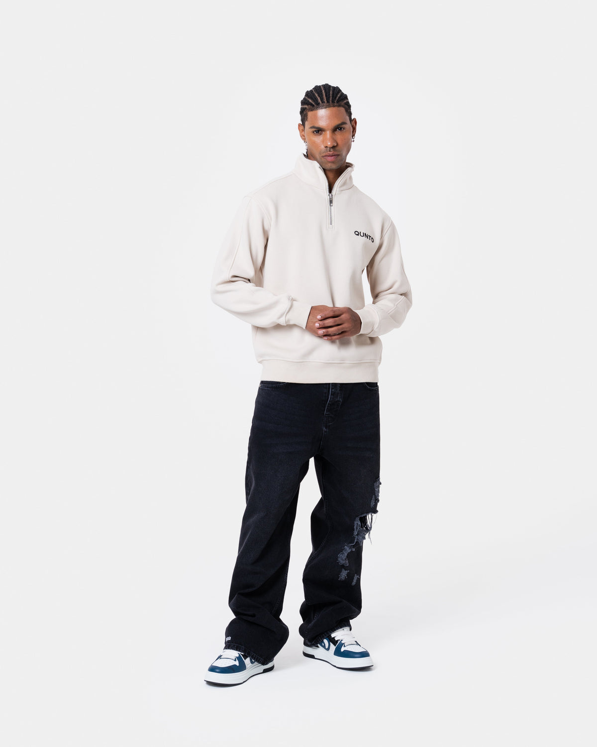 FAT QUNTO HALF ZIP CREAM