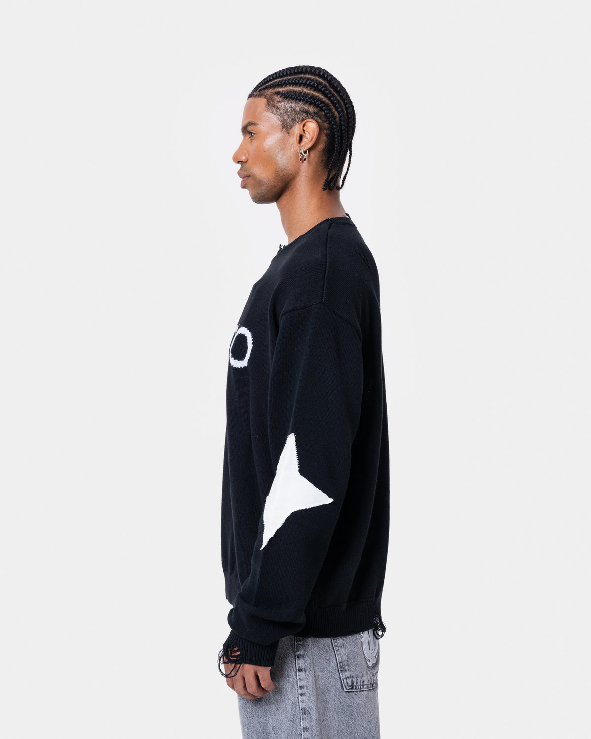 DESTROY SWEATER KNIT BLACK