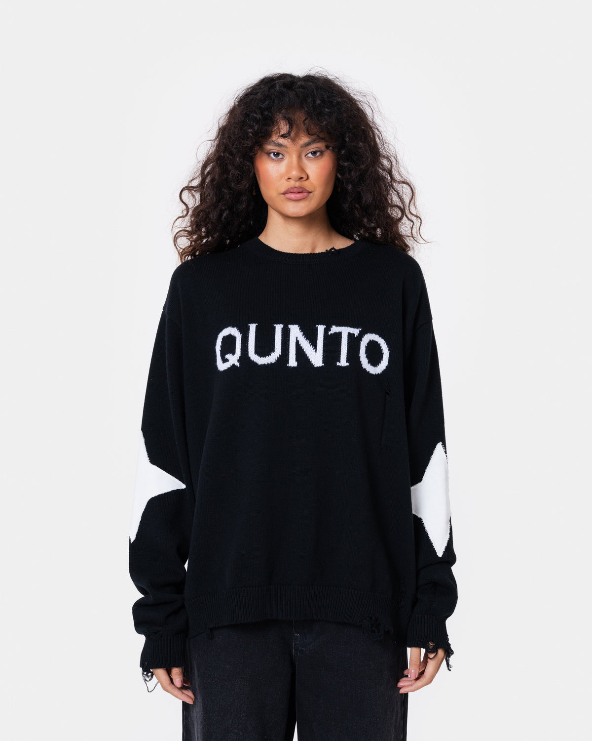 DESTROY SWEATER KNIT BLACK