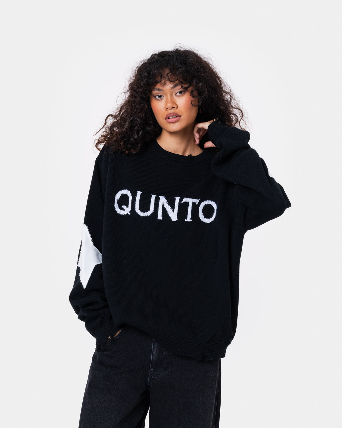 DESTROY SWEATER KNIT BLACK