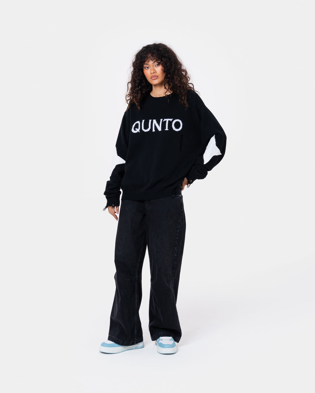 DESTROY SWEATER KNIT BLACK