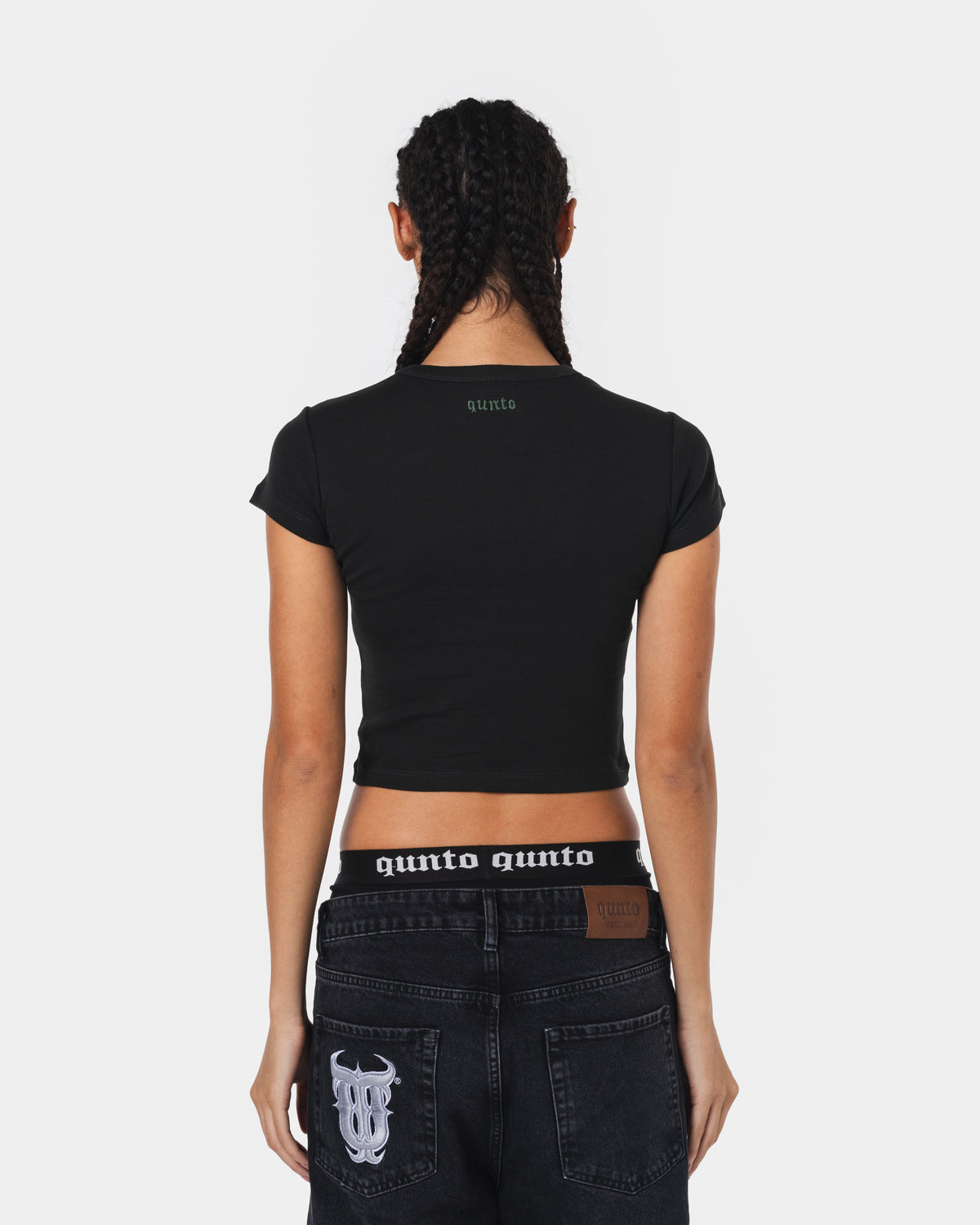 GREEN OUTLINER BABY TEE