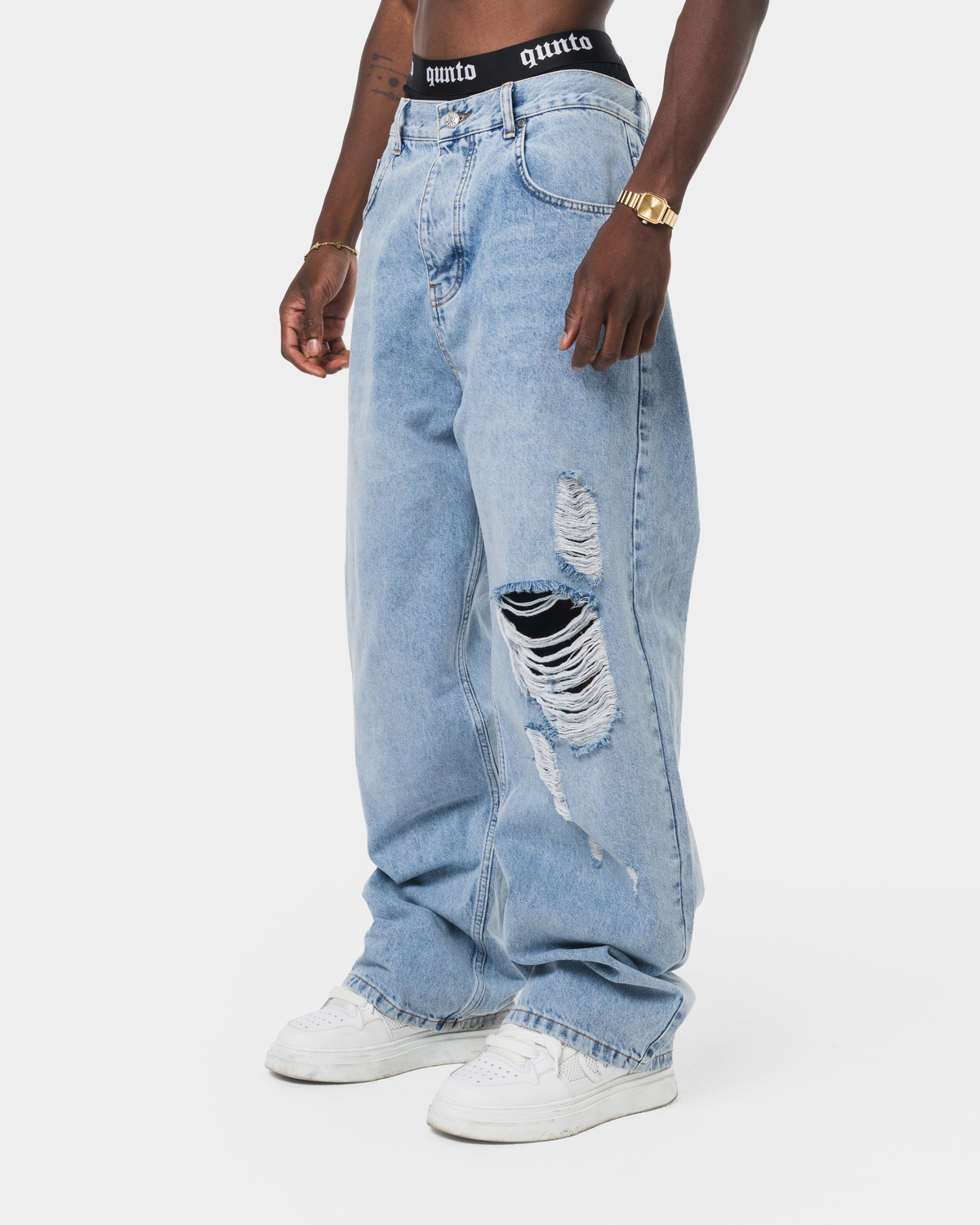 RIPPED JEANS BLUE
