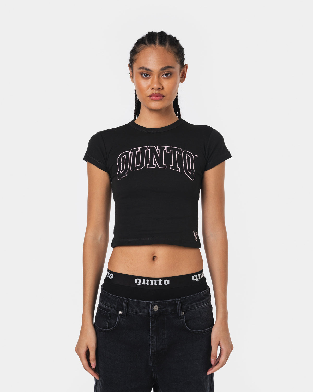 PINK OUTLINER BABY TEE