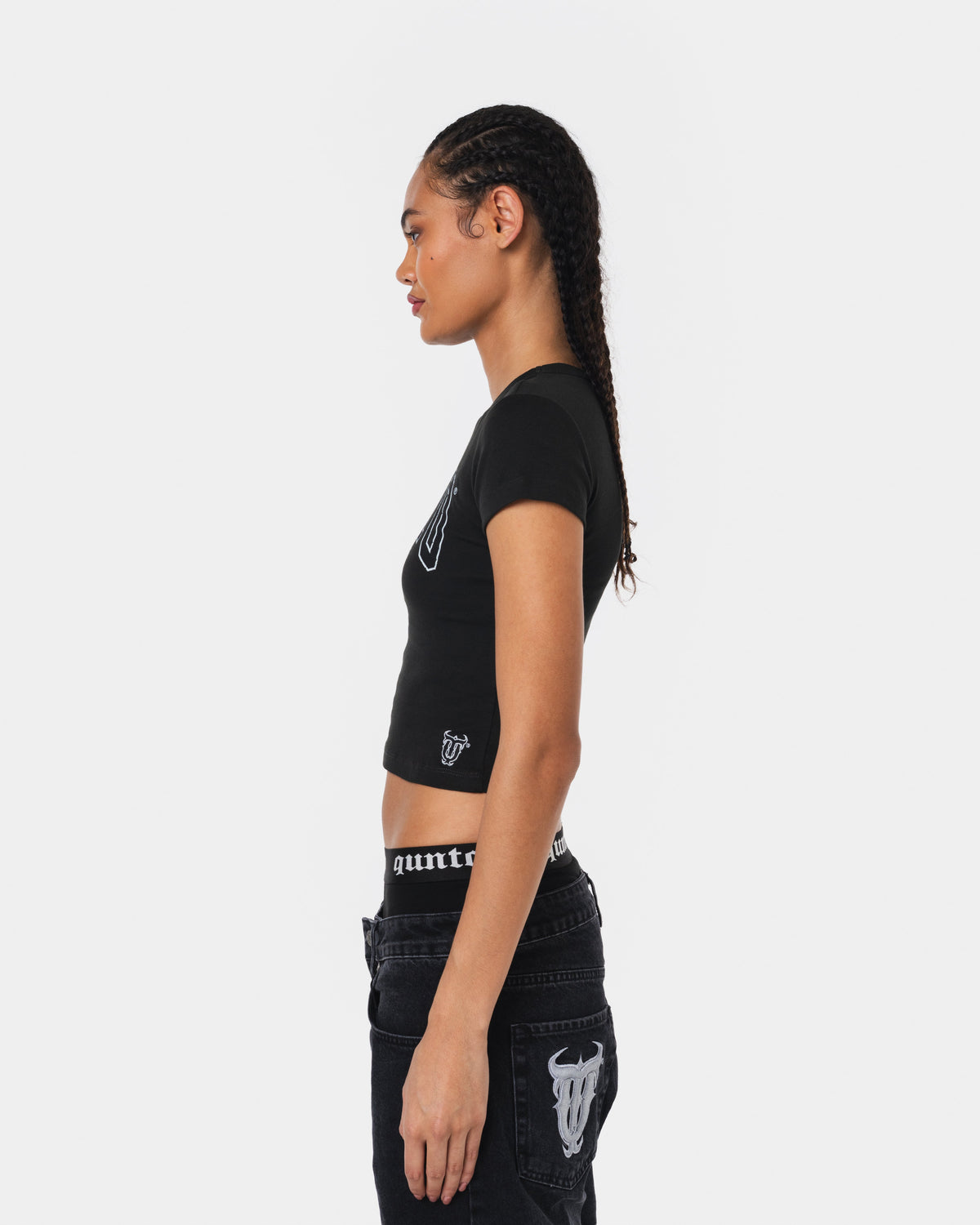 BLUE OUTLINER BABY TEE
